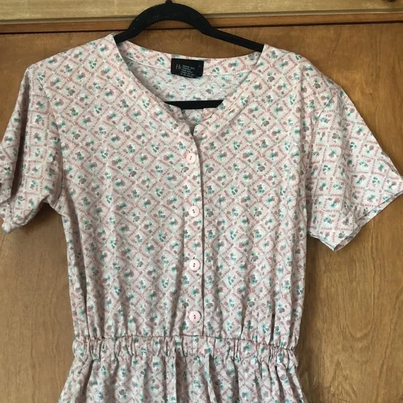 Headliners pink and teal cotton blend romper - Picture 2 of 10